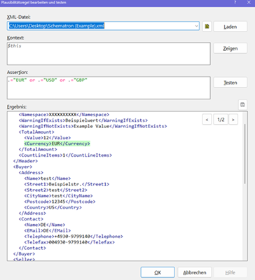 Directly test Schematron rules in GEFEG.FX